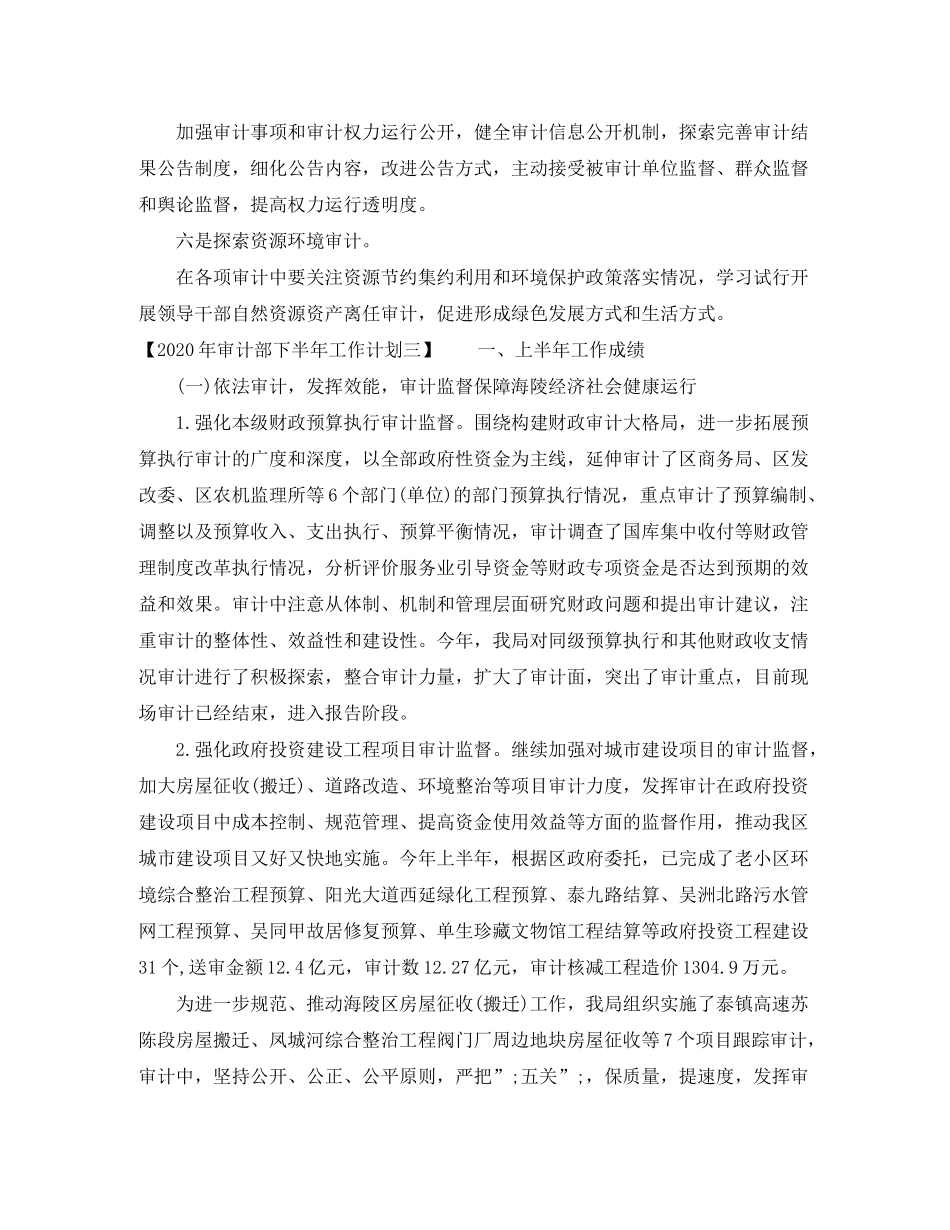 2020年审计部下半年工作计划_第3页