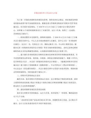 乡镇出纳年终工作总结与计划
