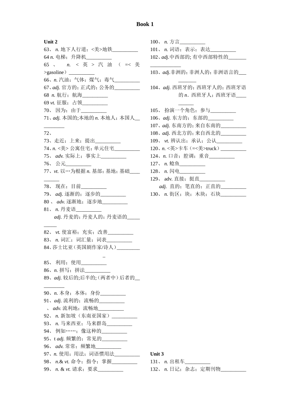 选修1词汇默写_第2页