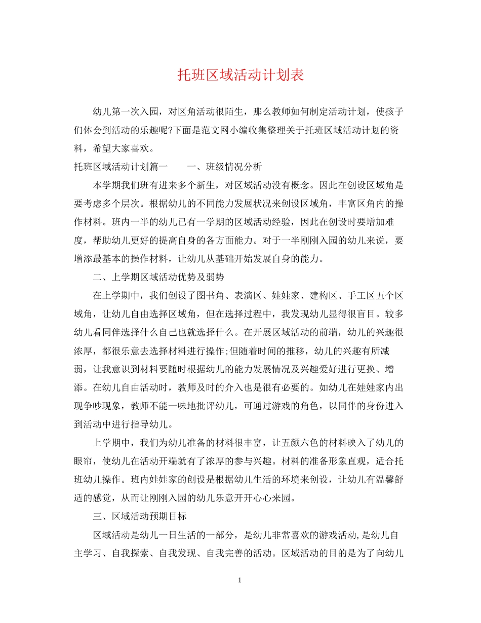 托班区域活动计划表_第1页