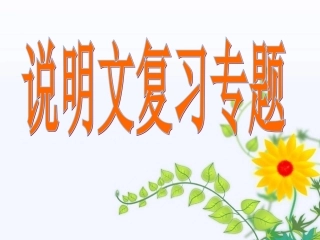 说明文复习专题