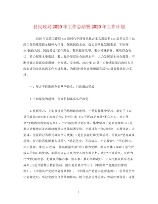经典范文县民政局年工作总结暨年工作计划