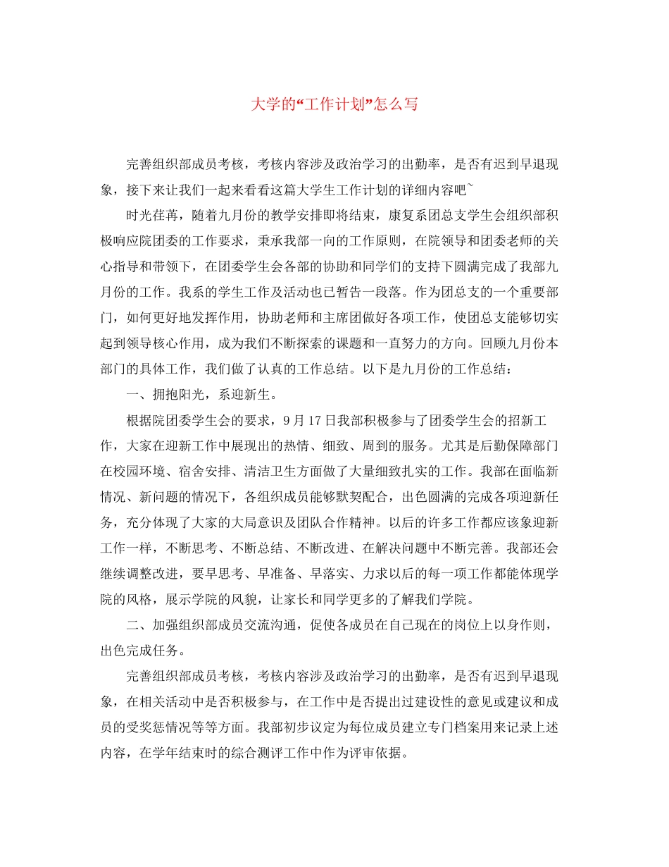 大学的工作计划怎么写_第1页