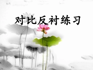 对比反衬练习