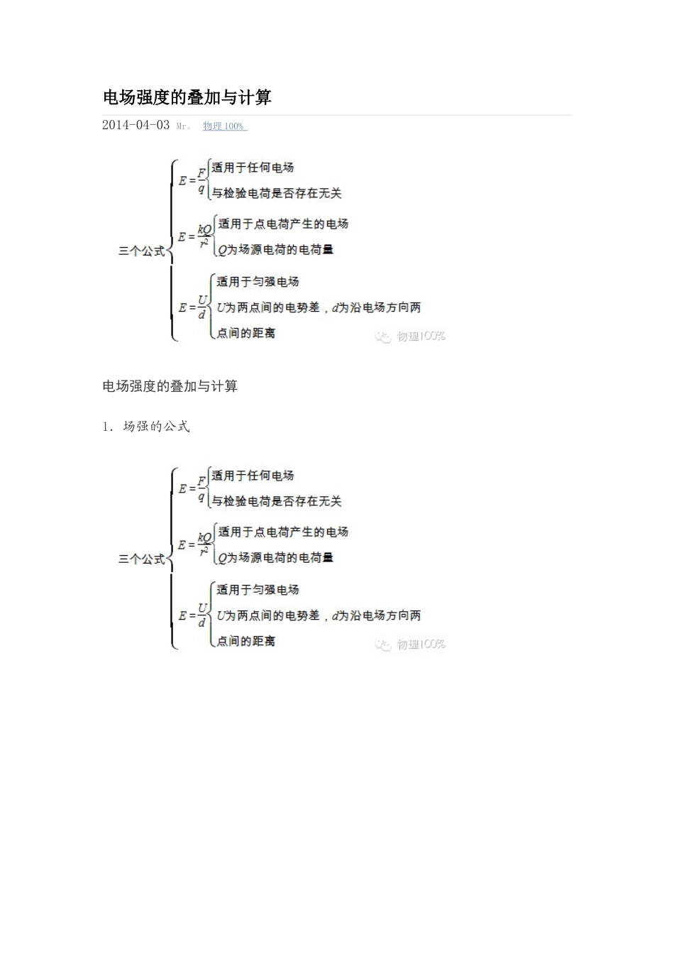 电场叠加问题_第1页