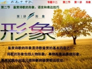 鉴赏诗歌的形象