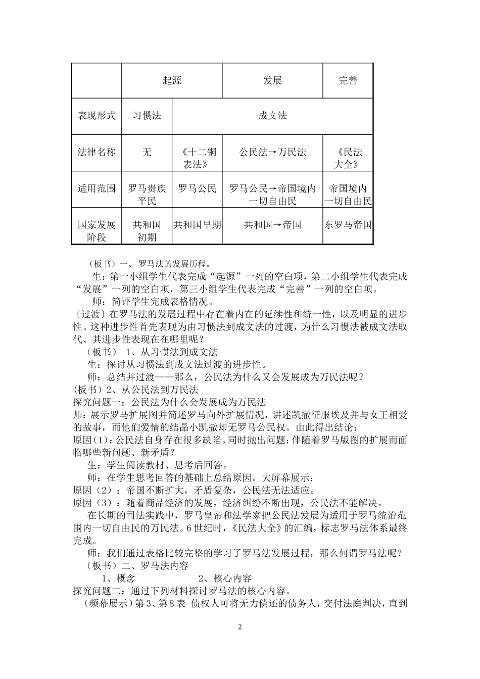 罗马法教学设计_第2页