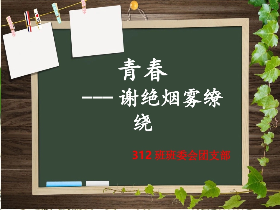 禁烟主题班会_第1页