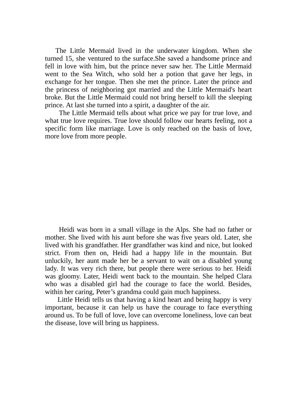 英语童话读后感_第1页