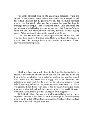 英语童话读后感