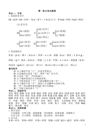 语文考点编辑版