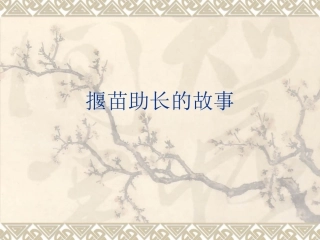 揠苗助长的故事