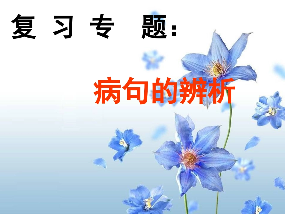 病句辨析复习课_第1页