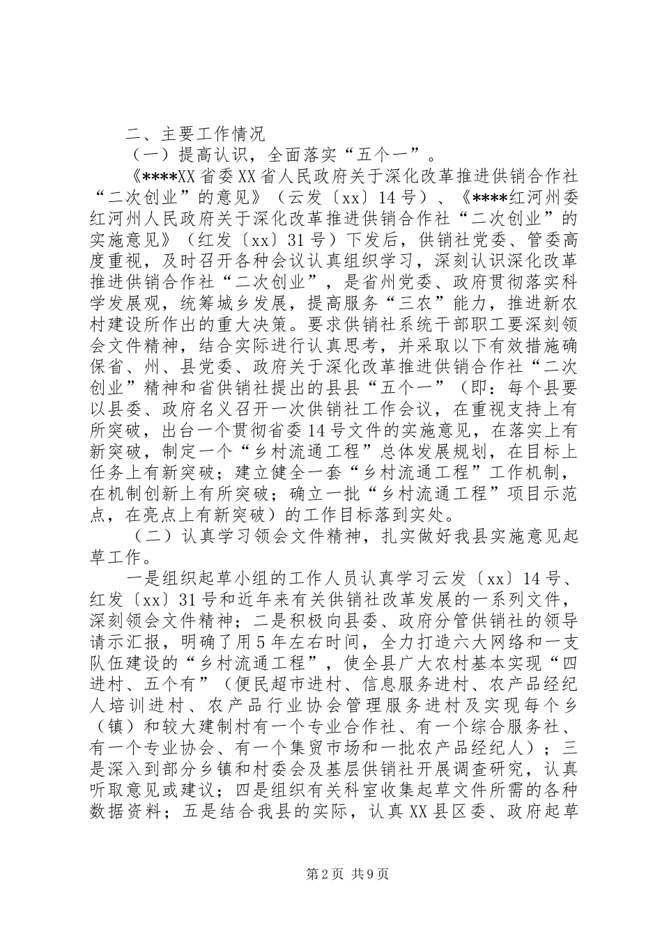 20XX年乡村流通工程建设工作总结范文_第2页