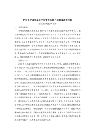 崔平结题报告