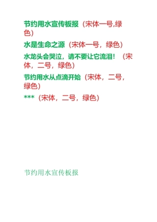 节约用水海报3