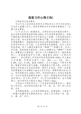 观看习作心得王钰)