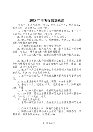 20XX年司考行政法总结