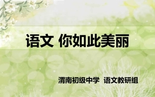 语文你如此美丽