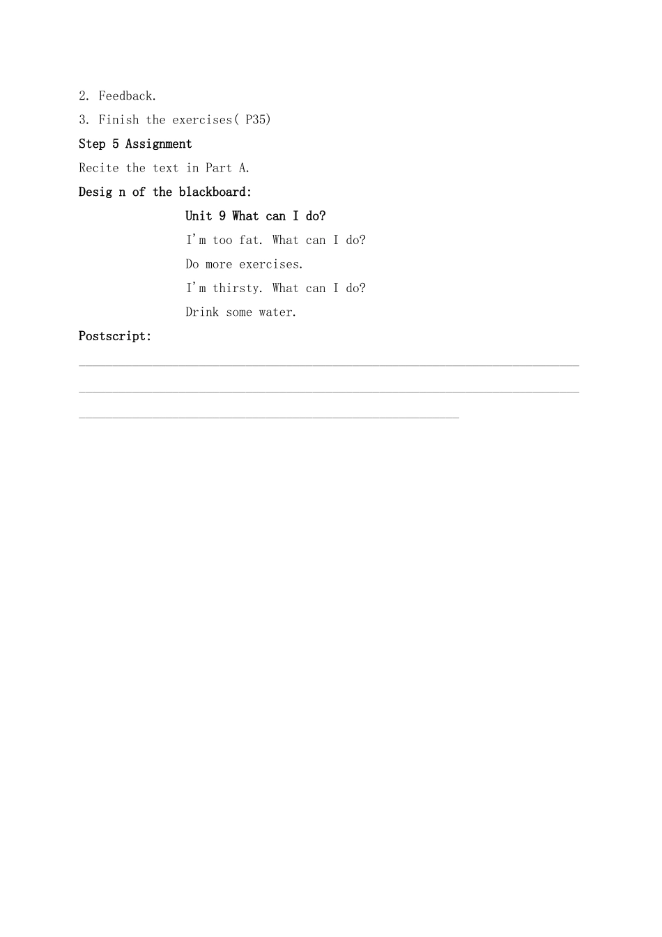 六级英语下册 Unit 9 What can I do period2教案 湘少版_第2页