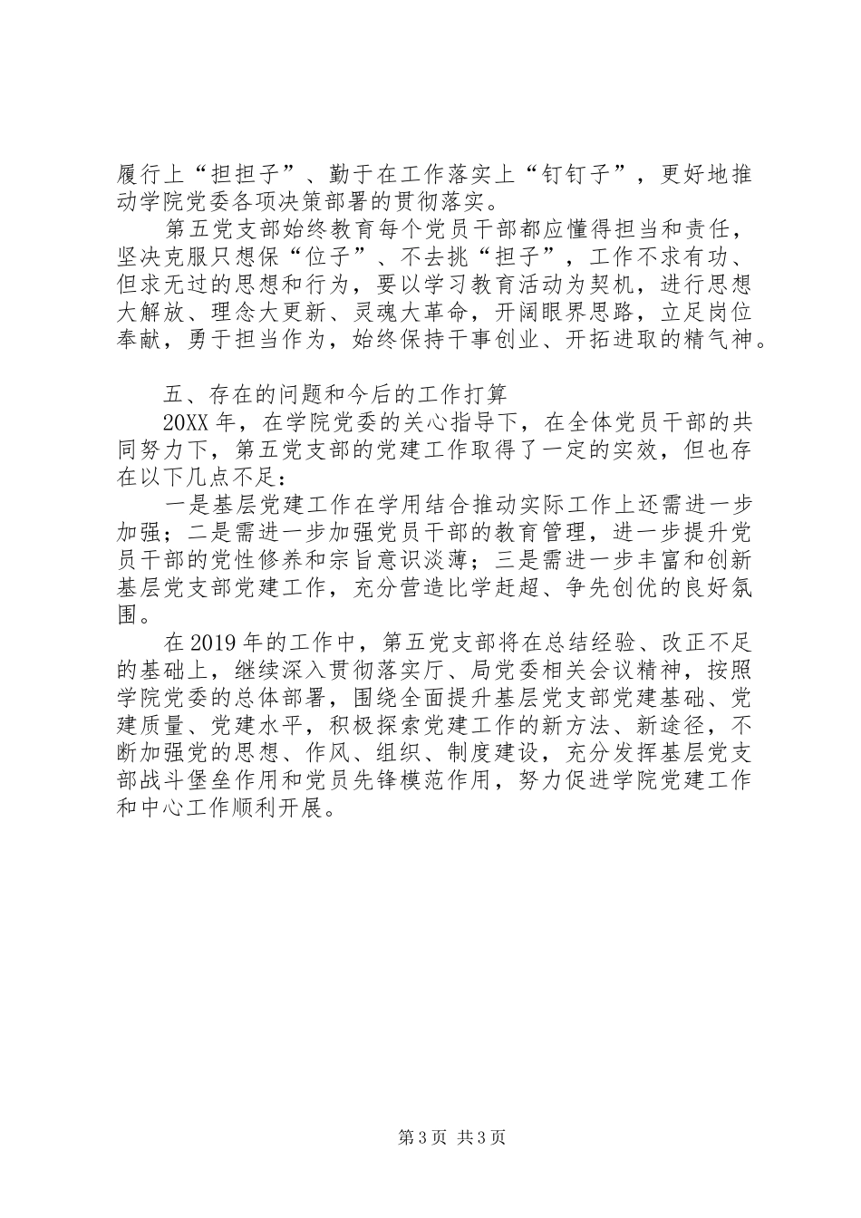 202X年第五党支部工作总结_第3页