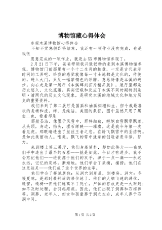 博物馆藏体会心得3
