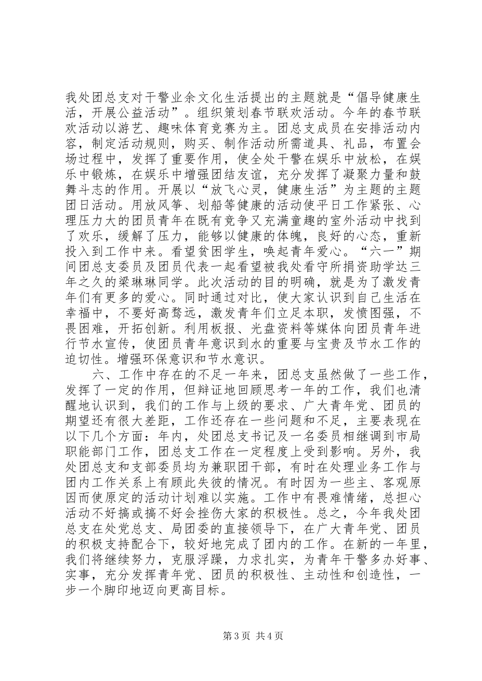 二○○五年度X处共青团工作总结 _第3页
