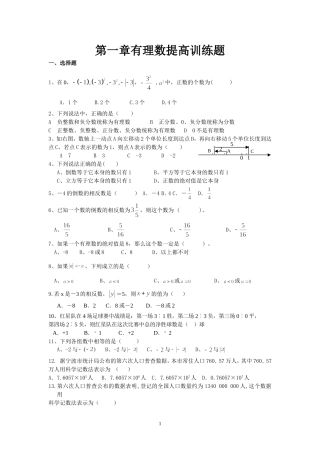 有理数提高训练