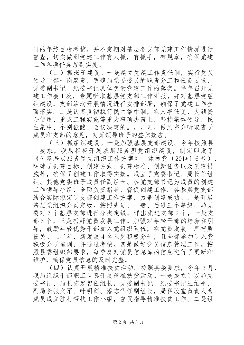 党建工作半年总结范文 _第2页