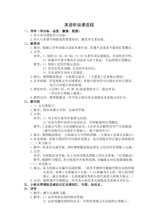 英语听说课流程
