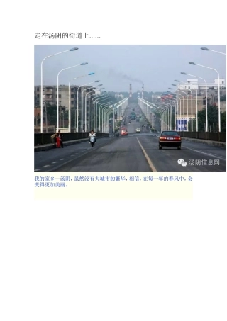 我的家乡汤阴