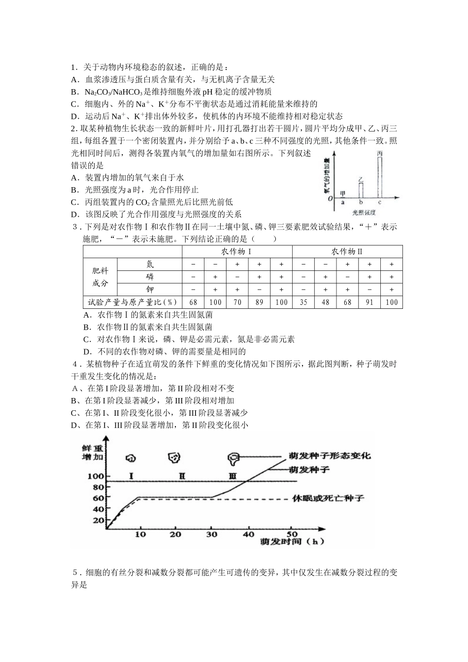 理综生物第一次_第1页