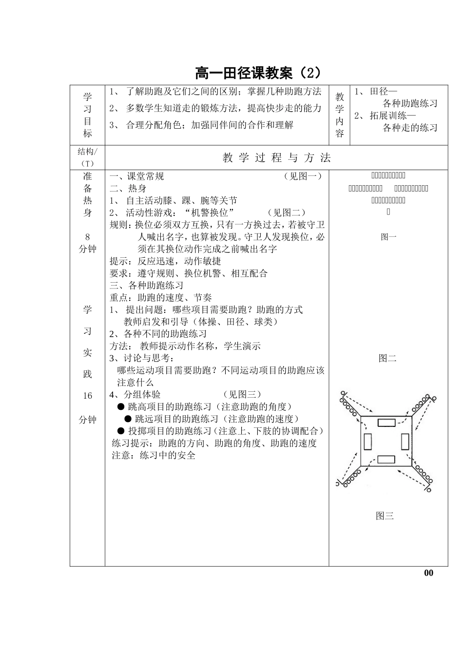高一田径课教案_第1页