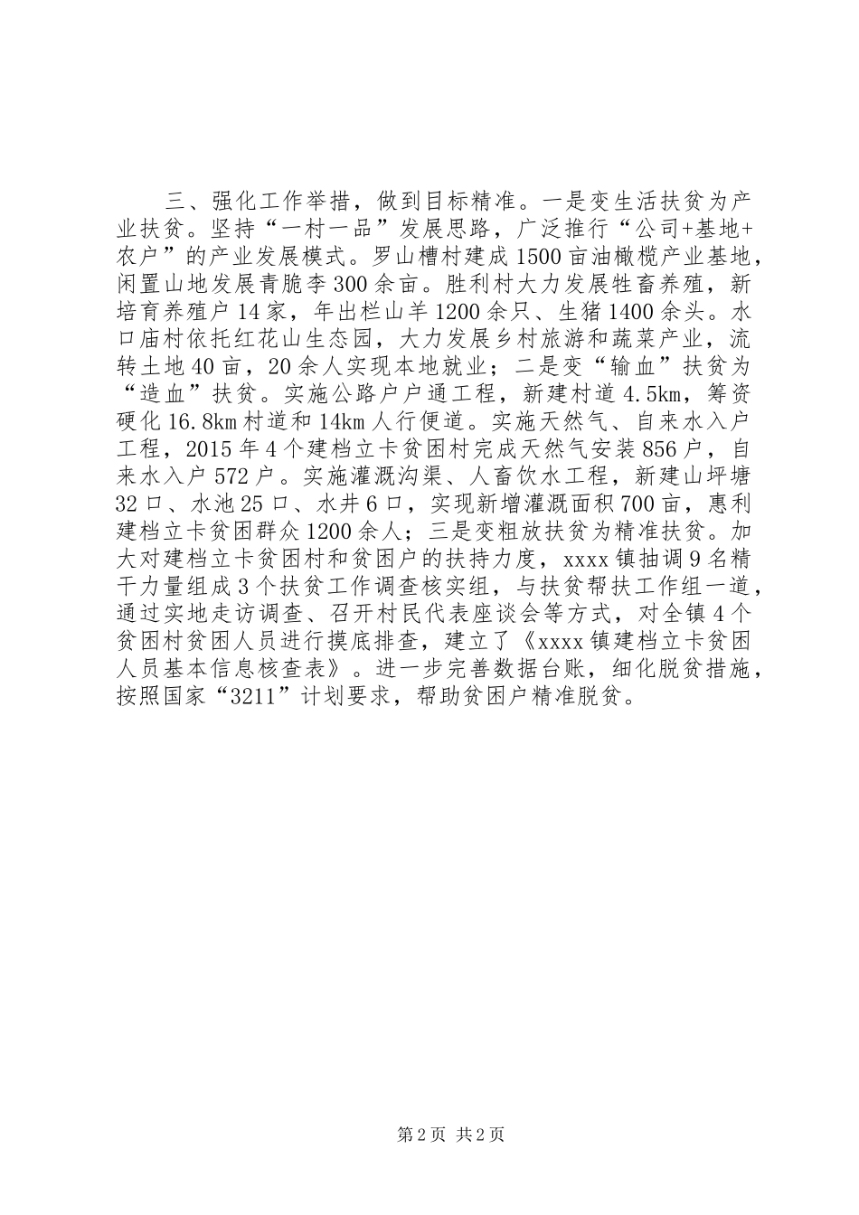 扶贫工作经验年终总结 _第2页