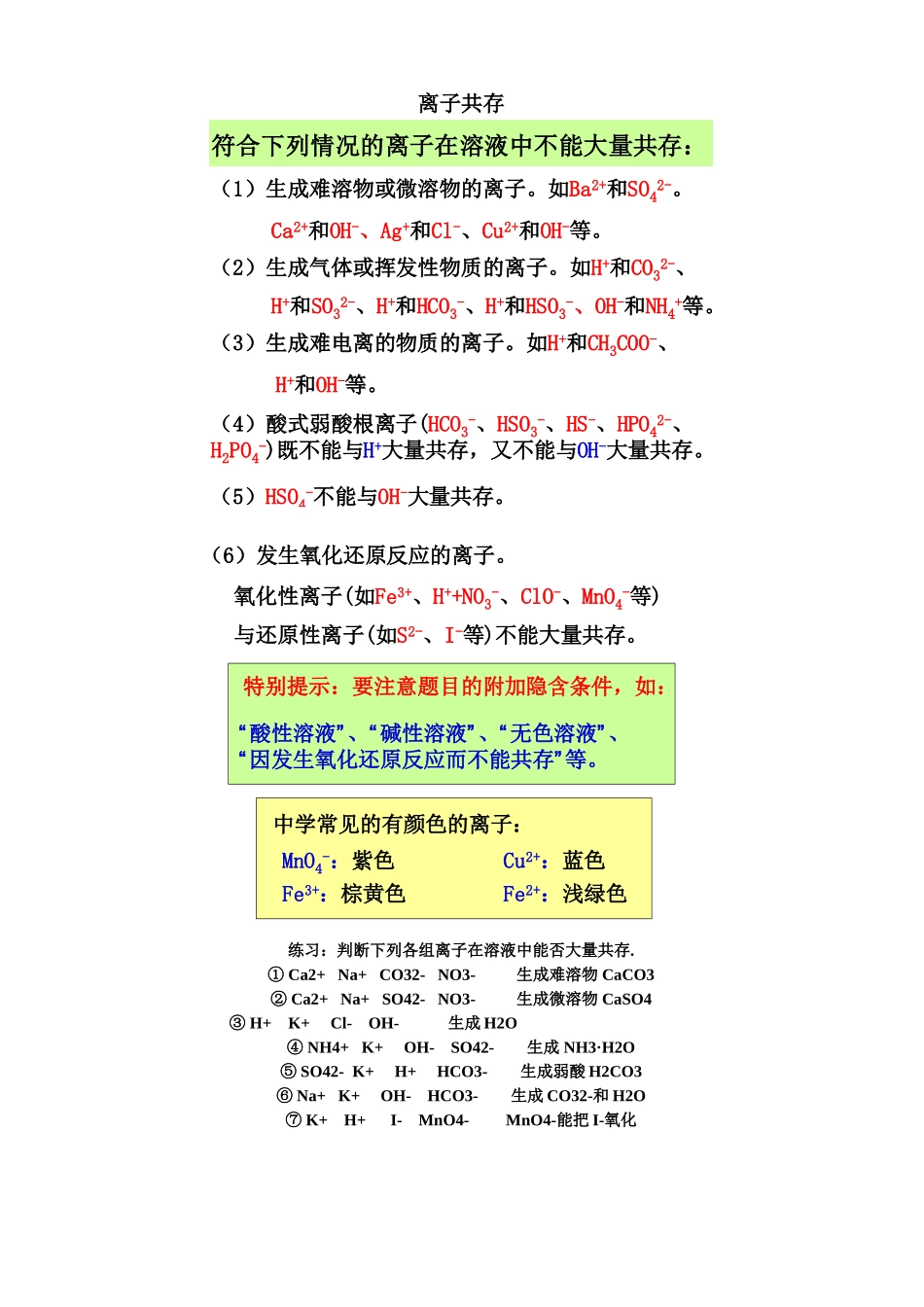 离子反应复习_第1页