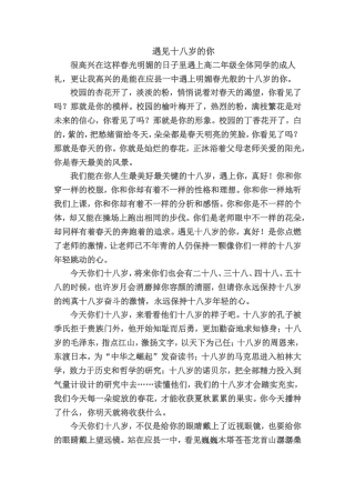 遇见十八岁的你