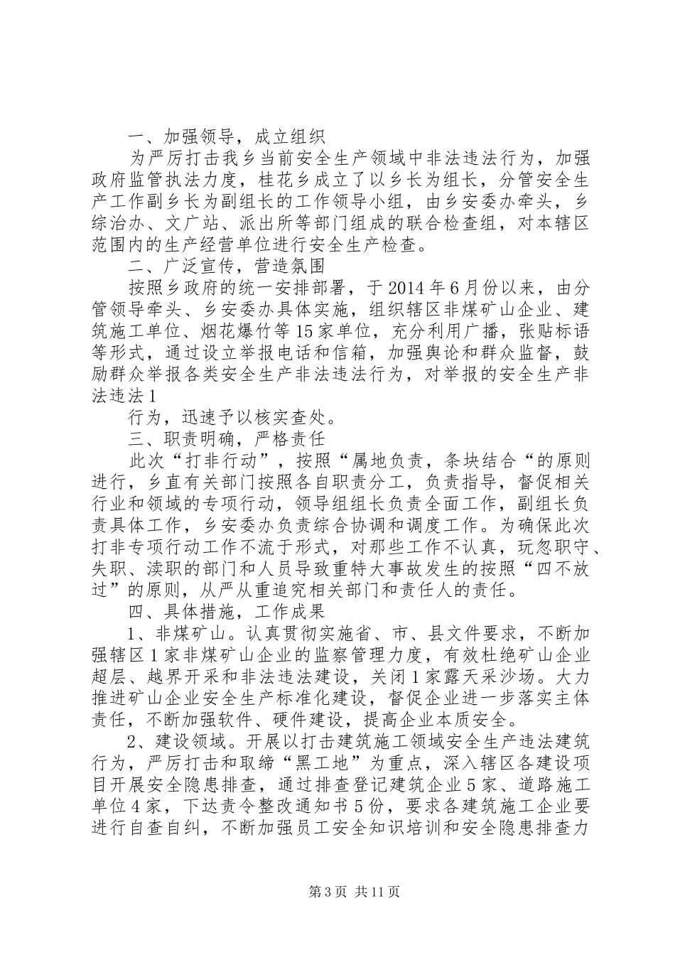 打击安全生产非法违法行动工作总结 _第3页