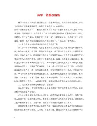 两学一做整改措施