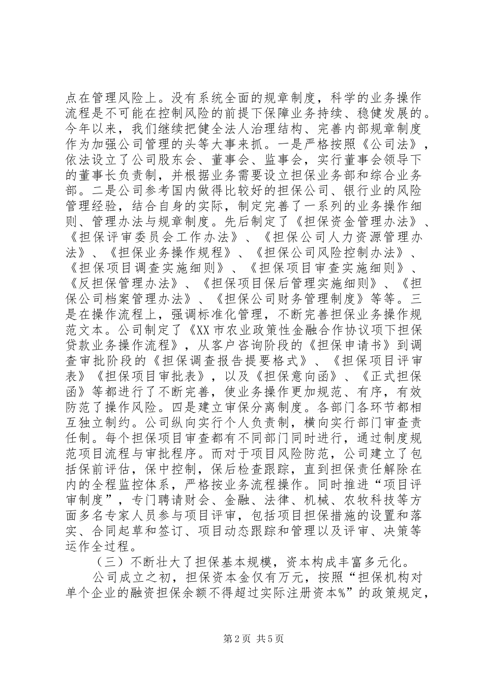 农业信用担保公司年度总结 _第2页