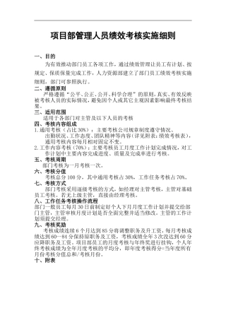 公司员工绩效考核表