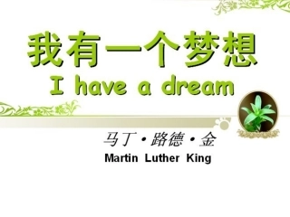 我有一个梦想