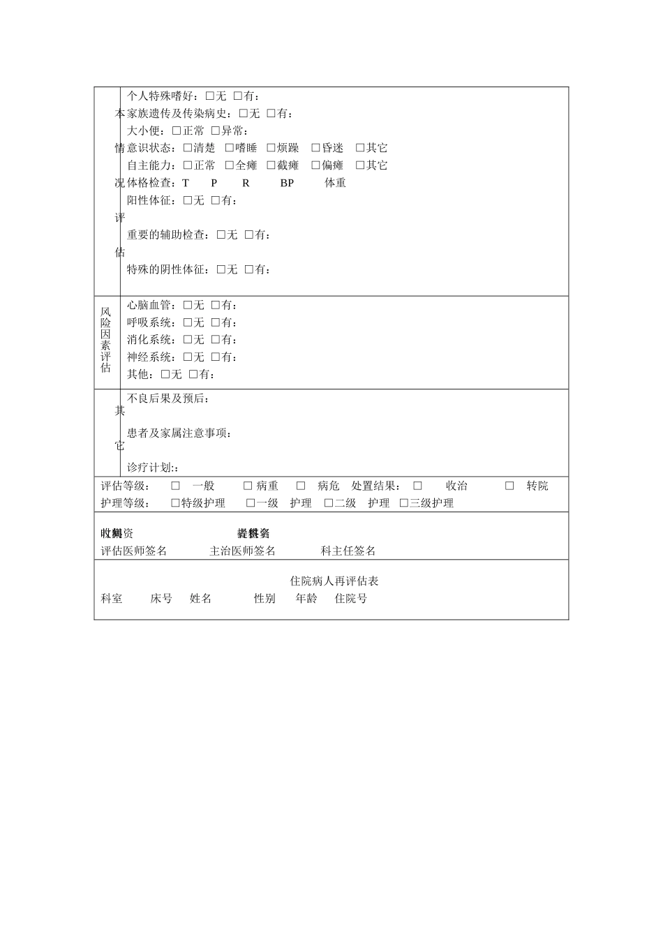 患者病情评估管理制度、操作规范和程序[1]_第3页