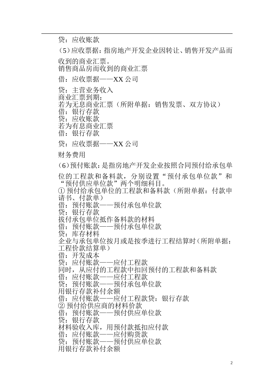 房地产开发企业会计分录(超全)_第2页