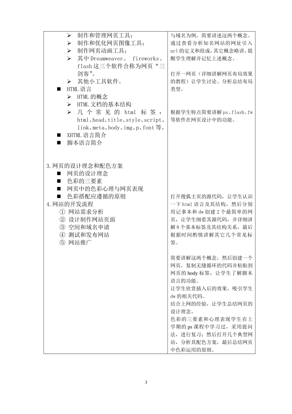 《Dreamweaver网页设计》教案_第3页
