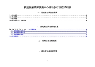 活动执行流程表