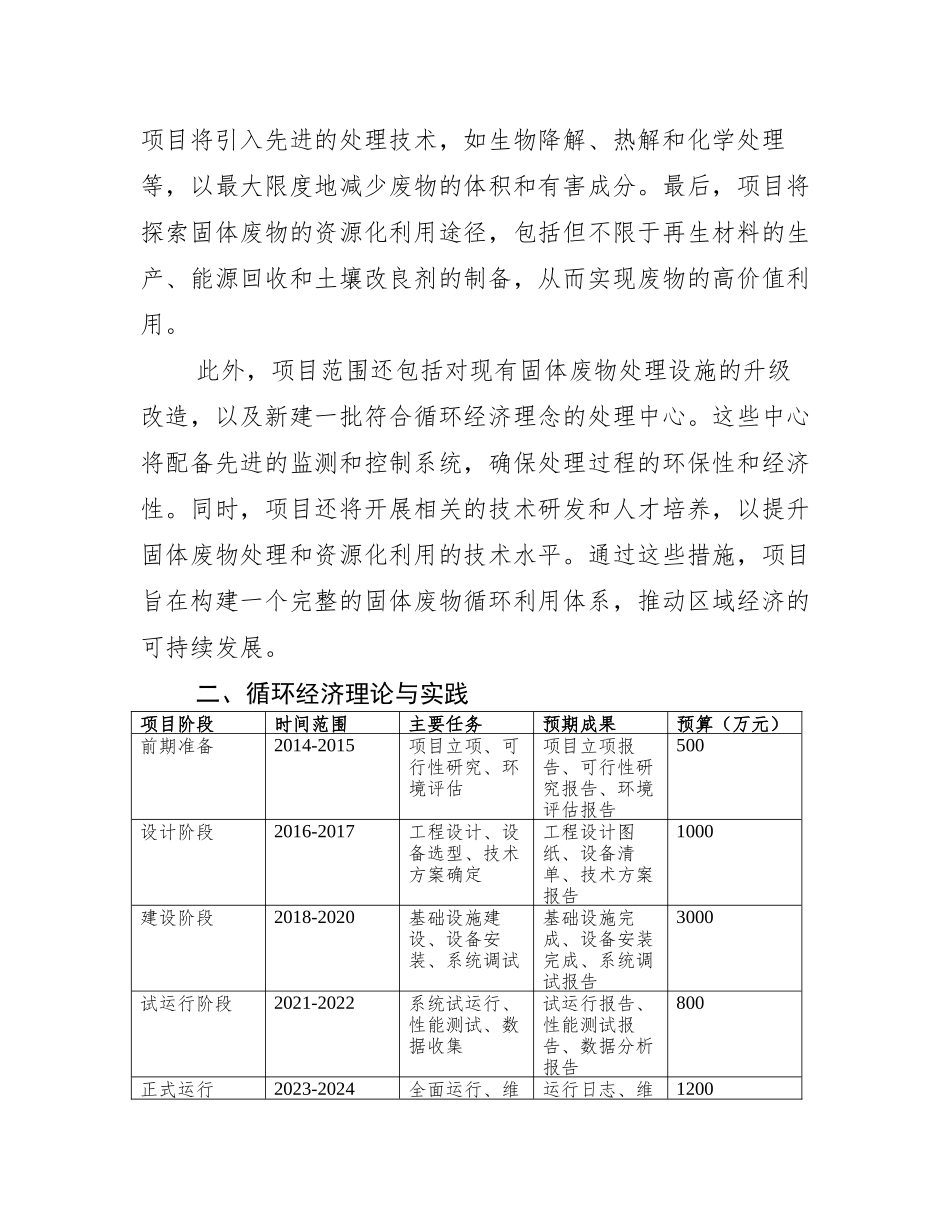 “循环经济工程—固体废物利用”项目可行性研究报告_第3页