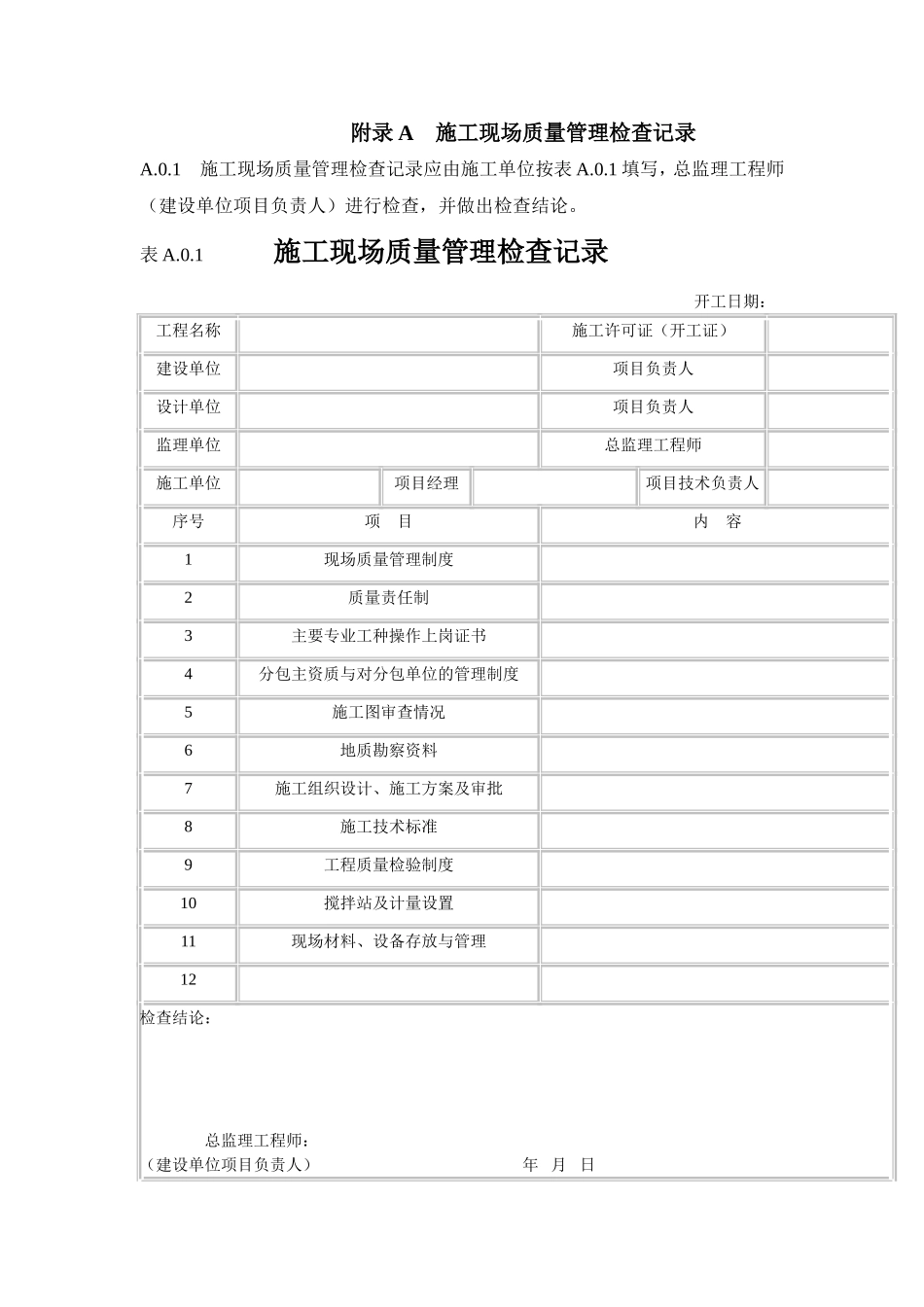 房屋建筑工程单位、分部、分项划分表_第1页