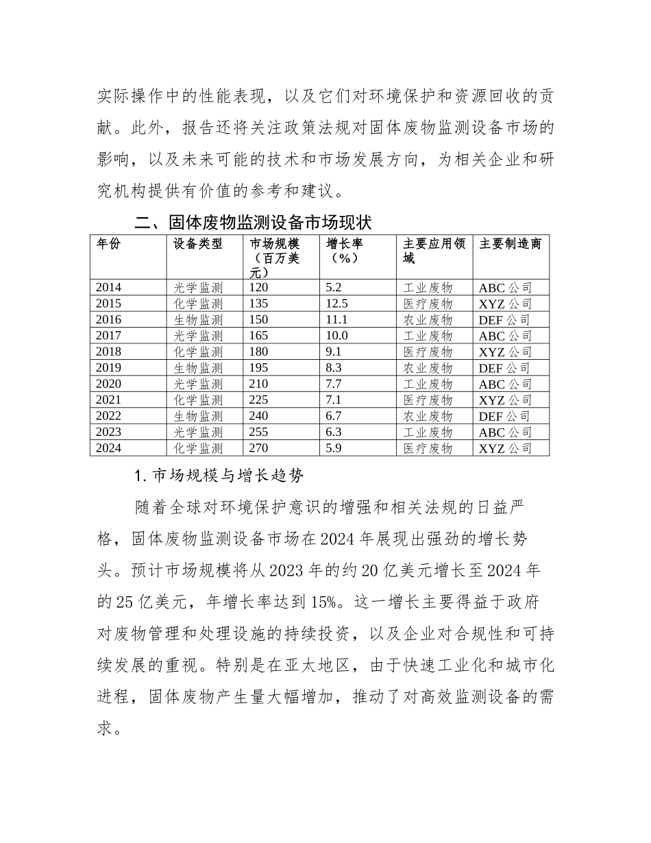 2024年固体废物监测设备专题展望报告_第3页