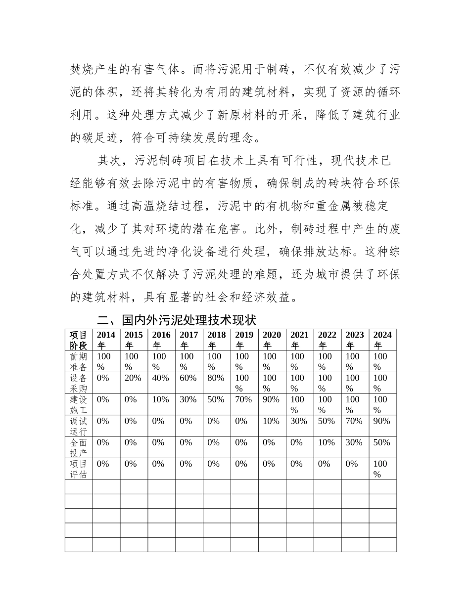 城市污水处理厂污泥综合处置利用制砖项目可行性实施报告方案报告_第3页