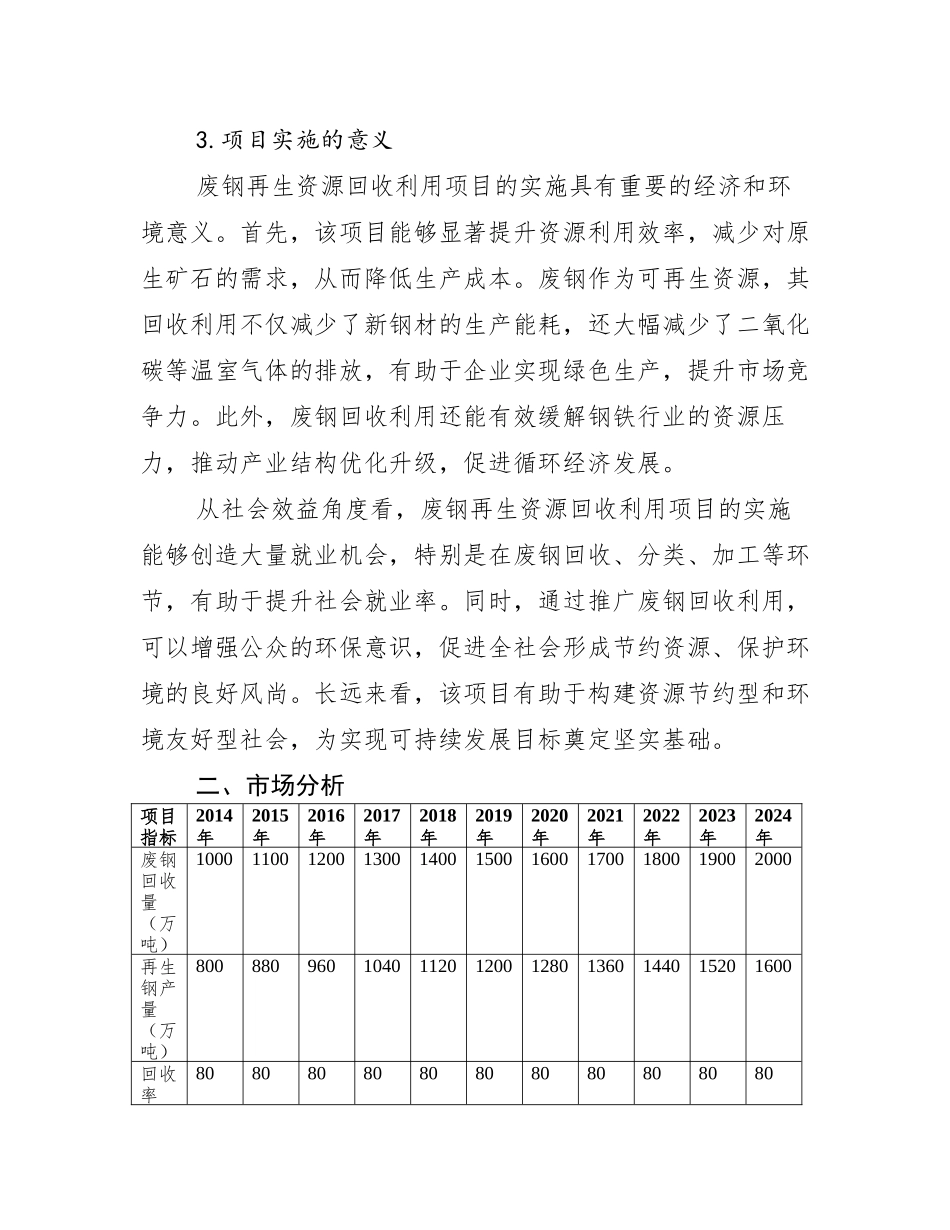 废钢再生资源回收利用项目可行性研究报告_第3页